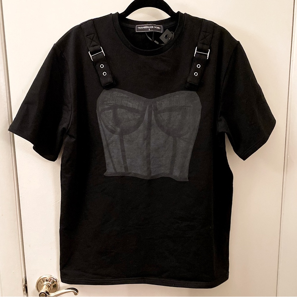 Maniere De Voir Corset T-Shirt